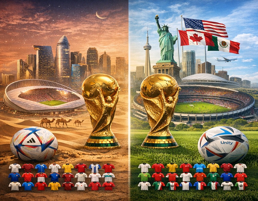 مقایسه جام جهانی ۲۰۲۶ با جام جهانی ۲۰۲۲ قطر